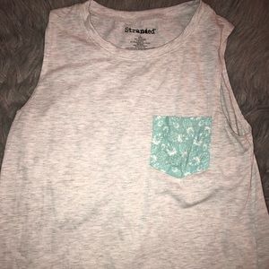 Tank top with pineapple pocket
